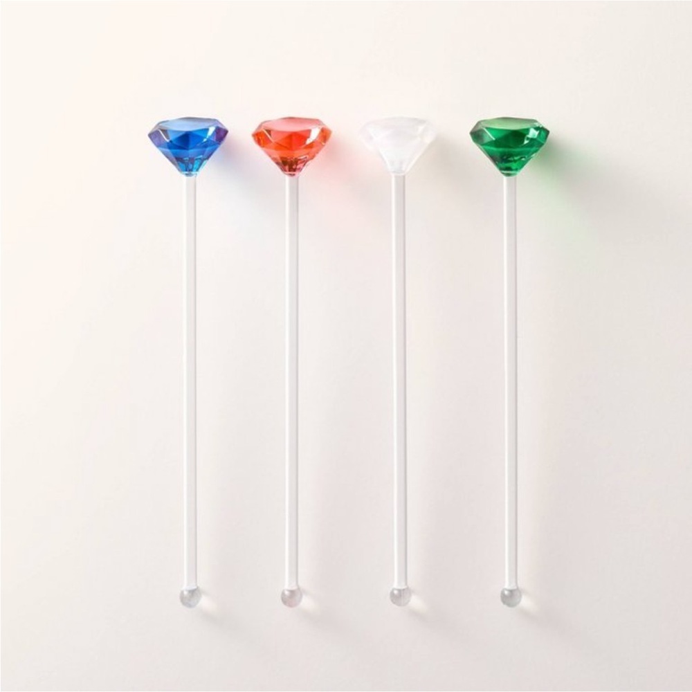 ♠️ 4pc Acrylic Gem Stir Sticks kate spade new york x Target